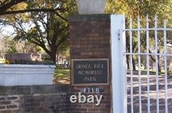 1 burial plot in historic Grove Hill Memorial Park (Dallas, TX)-$2,500