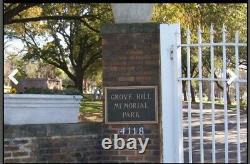 19 Burial Plots For Sale in the Historic Grove Hill Memorial Park Dallas Texas