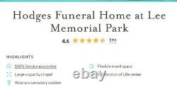 2 BURIAL CEMETERY PLOTS in Hodges Funeral Home at Lee Memorial Park FL 33913