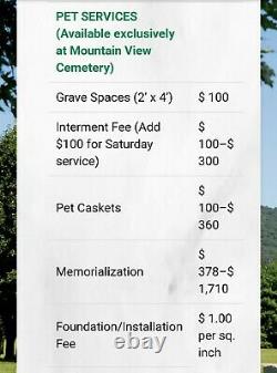 2 Cemetery plots in Mountain View Park Cemetery, Marietta, Georgia