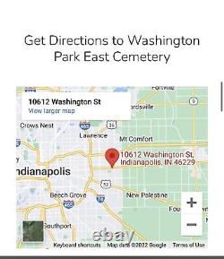 (4) LAKE FRONT PRIME Cemetery Plots Washington Park EAST Indianapolis
