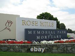 4 Plots Side by Side Rose Hills Memorial Park & Mortuary Cemetery Whittier CA