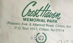 4 double grave sites in Cresthaven Memorial Park, Clifton New Jersey
