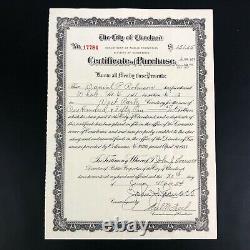 CLEVELAND, OH West Park Cemetery Burial Plot Purchase Rolinson 1954 Document VTG