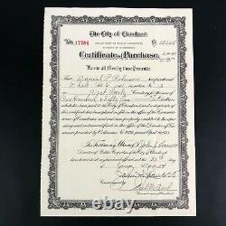 CLEVELAND, OH West Park Cemetery Burial Plot Purchase Rolinson 1954 Document VTG