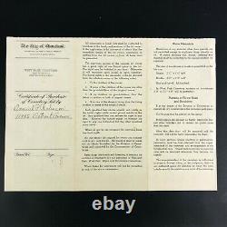 CLEVELAND, OH West Park Cemetery Burial Plot Purchase Rolinson 1954 Document VTG