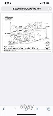Cementery Plot For Sale At Pierce Brothers Crestlawn Memorial Park In Riverside