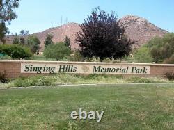 Cemetary plots Singing Hills Memorial Park El Cajon, CA 2 plots, side by side