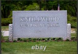 Cemetery plot in beautiful Knollwood Memorial Park, Canton, Massachssetts