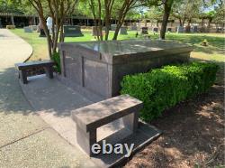 Double waterfront walk-up mausoleum plot, Hillcrest Memorial Park, Dallas