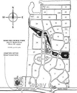 Five Cemetery Lots for Sale Rose Hill Burial Park Fairlawn, Ohio (Section 1)