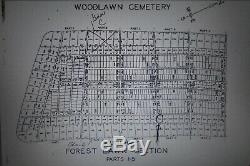Lot of 10 shaded burial plots in Forest Park Illinois Woodlawn Cemetery