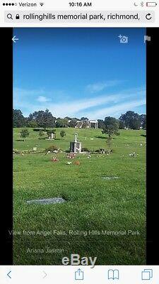 Rolling hills memorial park cemetery single burial plot