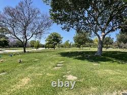 Rose Hills Memorial Park Whittier CA 3 Side-by-Side Single Cemetery Burial Plots