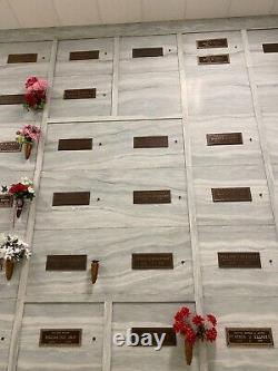 Single Capacity Indoor Burial Crypt at Inglewood Park Cemetery Inglewood, CA