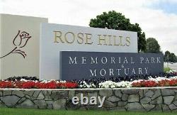 Single burial plot, cemetery plot, rose hills memorial park, California